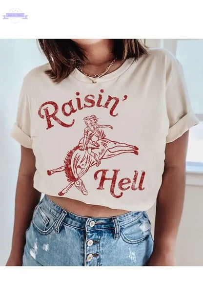 RAISIN HELL GRAPHIC T-SHIRT - Aaria Tees