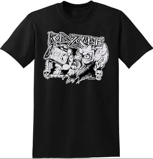 Rob Zombie Drinking from Bottle Mens T-shirt Officially Licensed