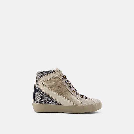 Rooney Toddler Sneakers in Pewter Glitter