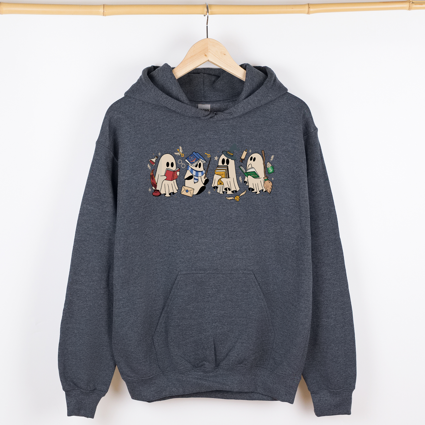 Reading Ghosts, Witches, Wizards, Halloween, Trending, Graphic Hoodie, Hooded Sweatshirt