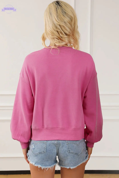 Regina Chic Tiger Embroidered Casual Sweatshirt Threaded Pear