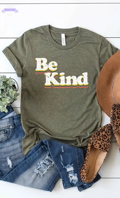 Retro Be Kind Graphic Tee PLUS - Aaria Tees