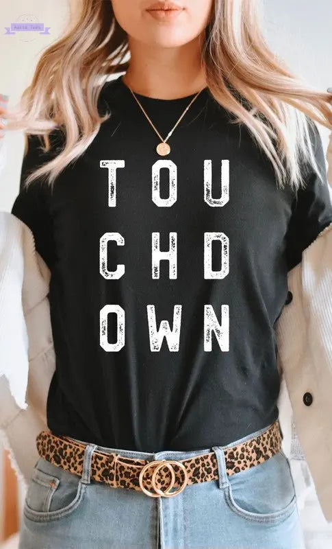 Retro Touchdown Graphic Tee - Aaria Tees