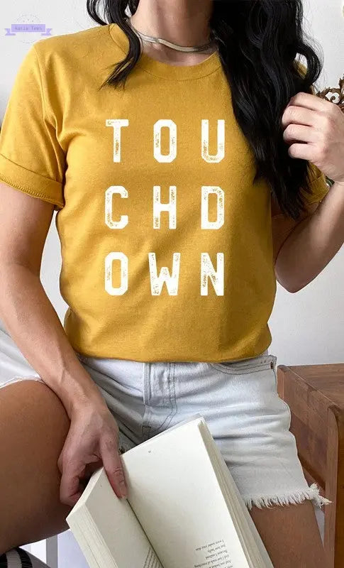 Retro Touchdown Graphic Tee - Aaria Tees
