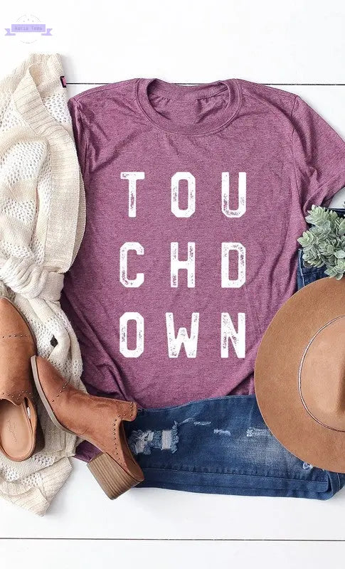 Retro Touchdown Graphic Tee - Aaria Tees