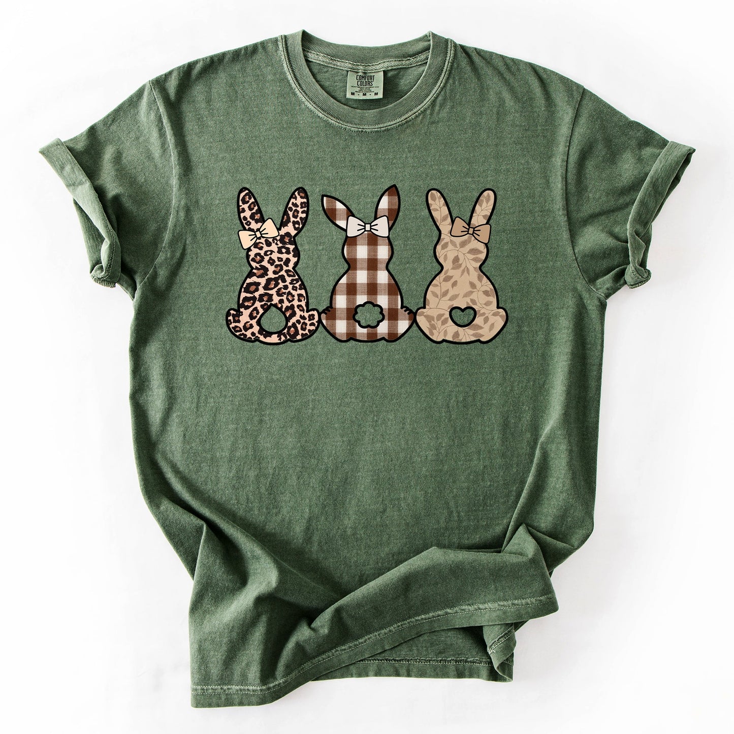 Retro Easter Bunnies, Patterns, Cute, Leopard, Rabbits Tshirt Comfort Colors T-Shirt