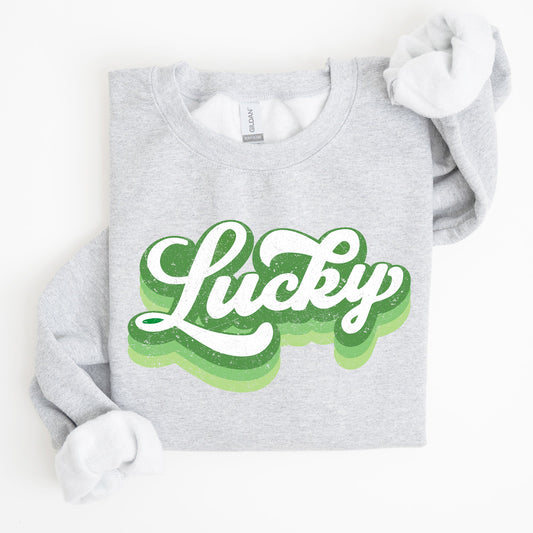 Retro Lucky, Vintage Style, St Patrick's Day Sweatshirt