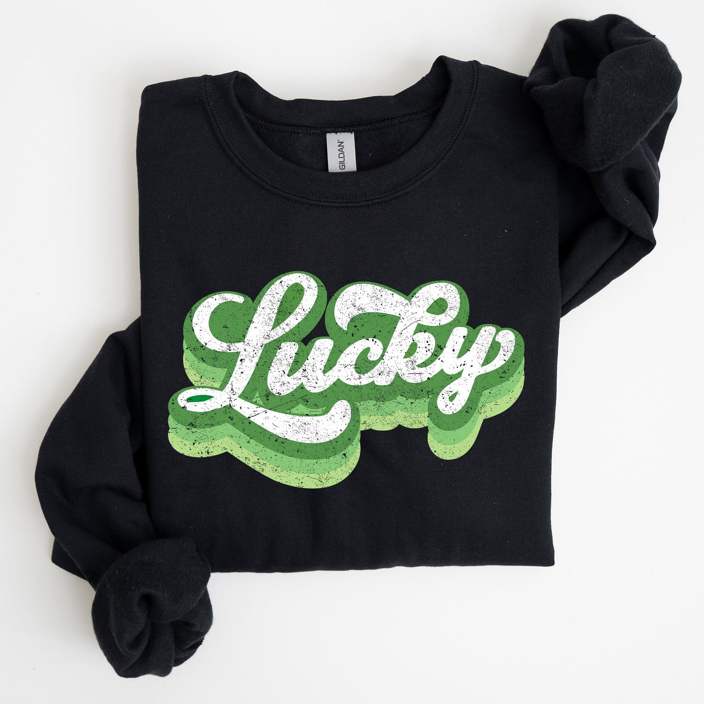 Retro Lucky, Vintage Style, St Patrick's Day Sweatshirt