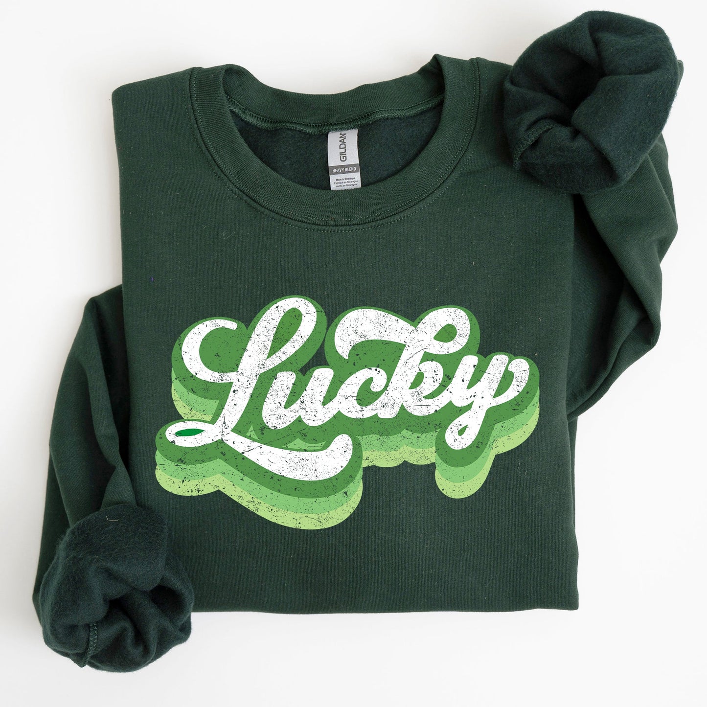 Retro Lucky, Vintage Style, St Patrick's Day Sweatshirt