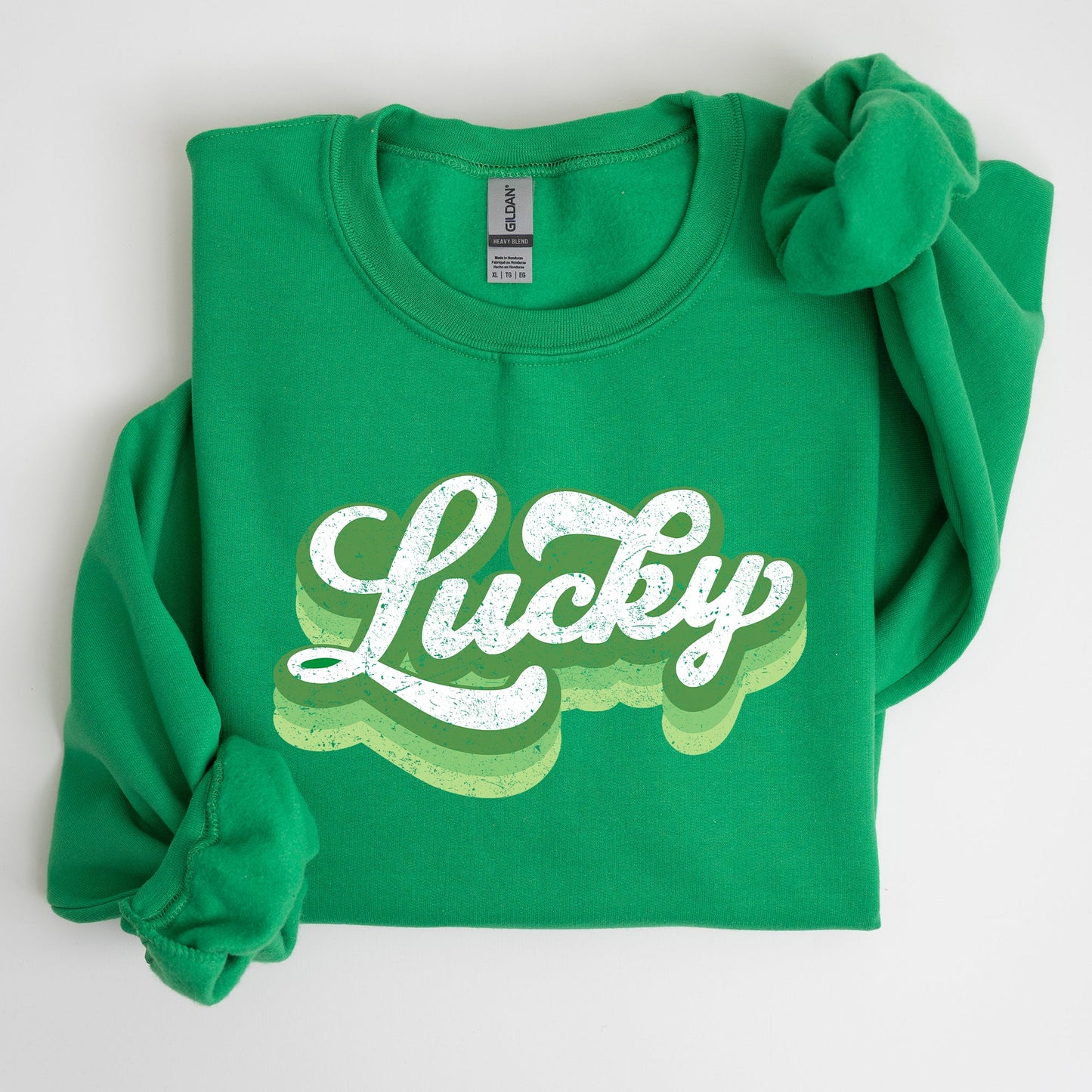 Retro Lucky, Vintage Style, St Patrick's Day Sweatshirt