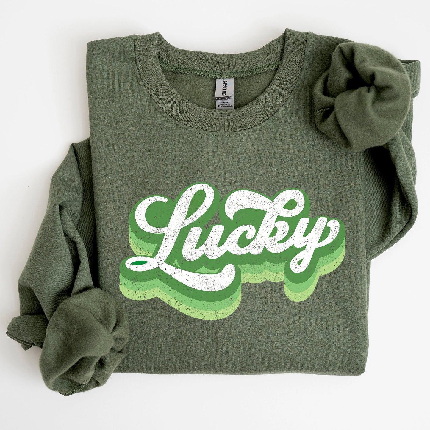 Retro Lucky, Vintage Style, St Patrick's Day Sweatshirt