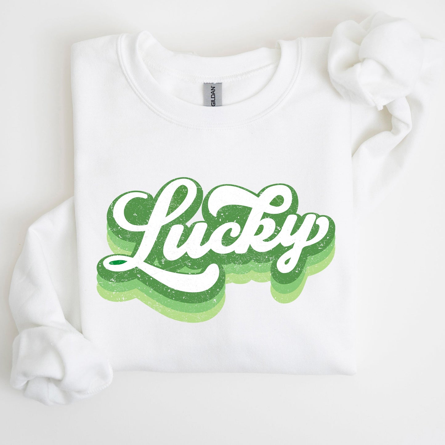 Retro Lucky, Vintage Style, St Patrick's Day Sweatshirt