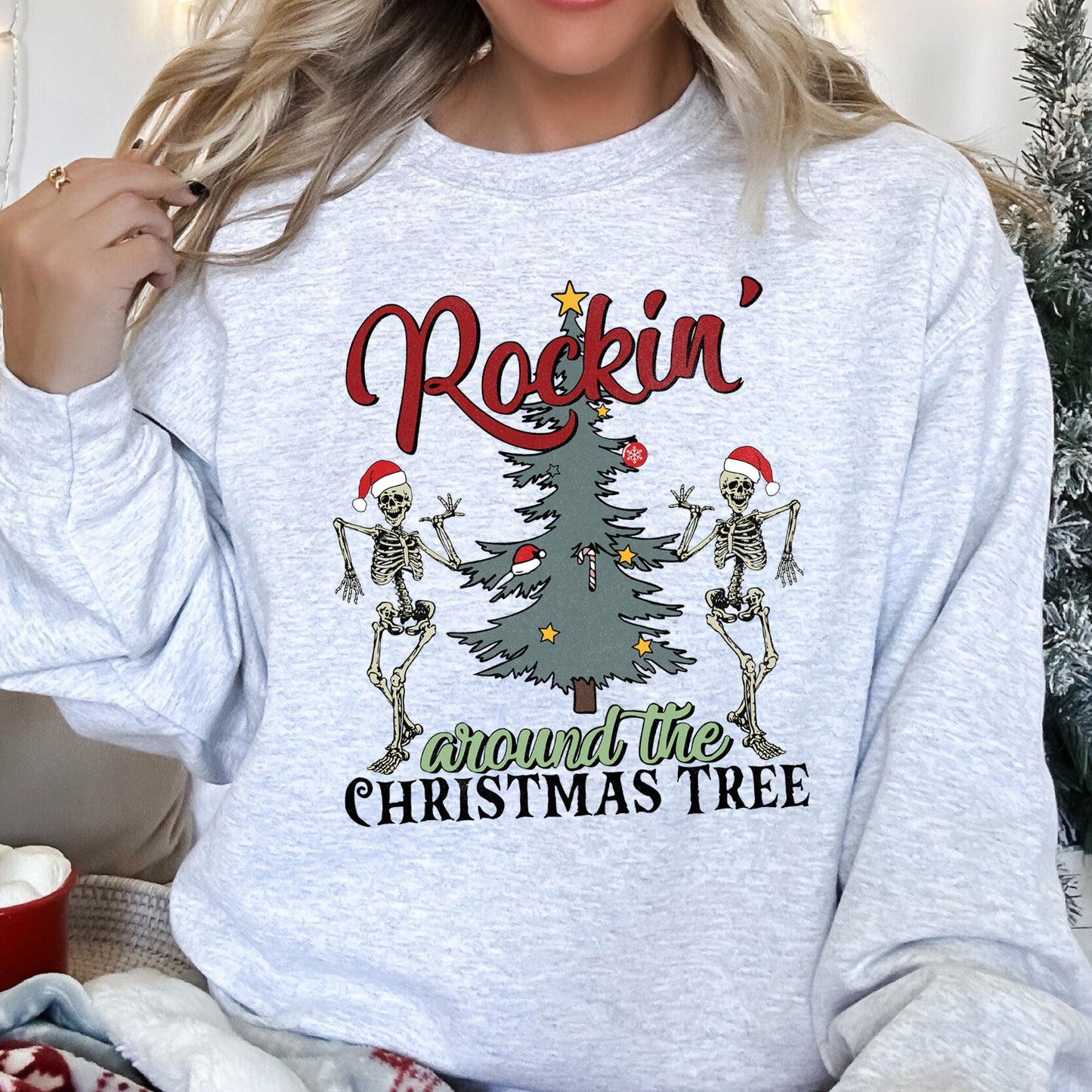 Rocking Around The Christmas Tree, Dancing Skeletons Sweatshirt