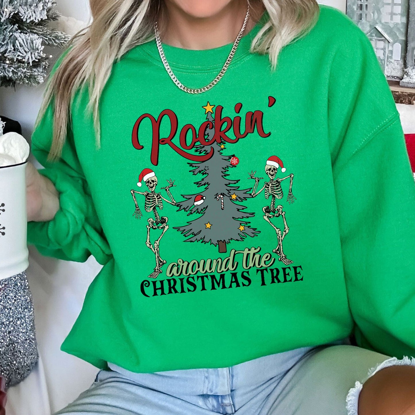 Rocking Around The Christmas Tree, Dancing Skeletons Sweatshirt