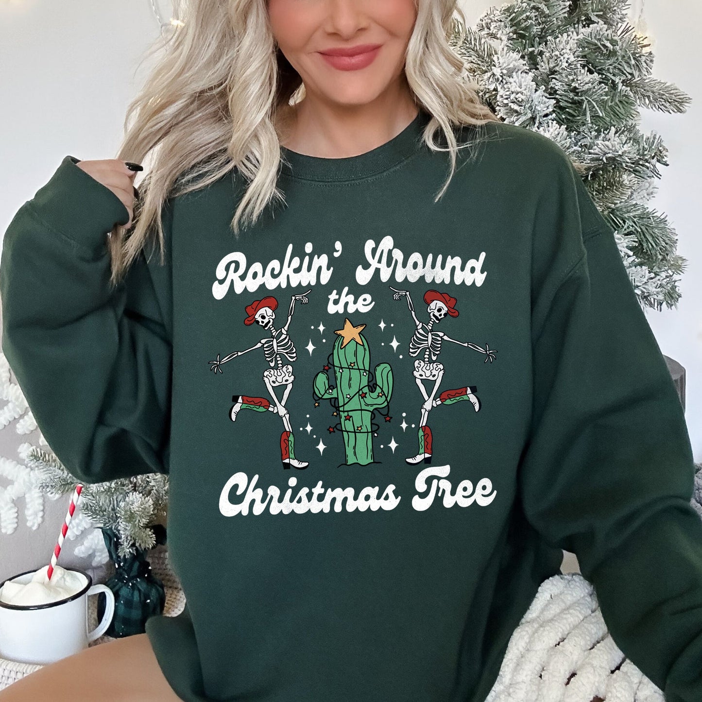 Rocking Around The Christmas Tree, Desert Skeletons Sweatshirt