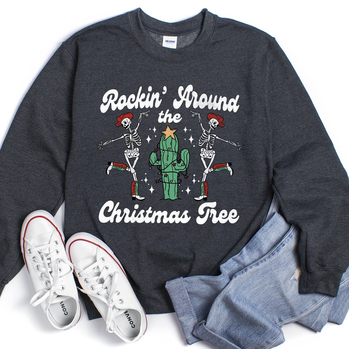 Rocking Around The Christmas Tree, Desert Skeletons Sweatshirt