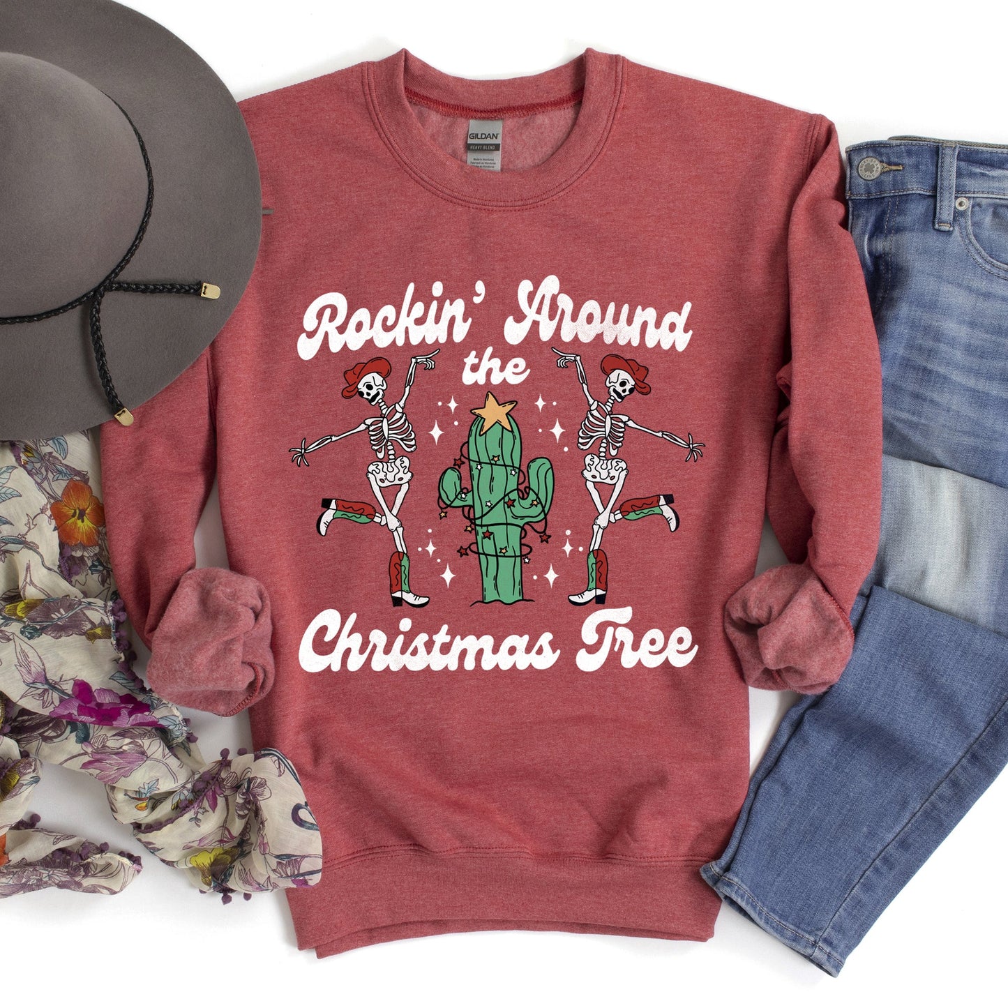 Rocking Around The Christmas Tree, Desert Skeletons Sweatshirt