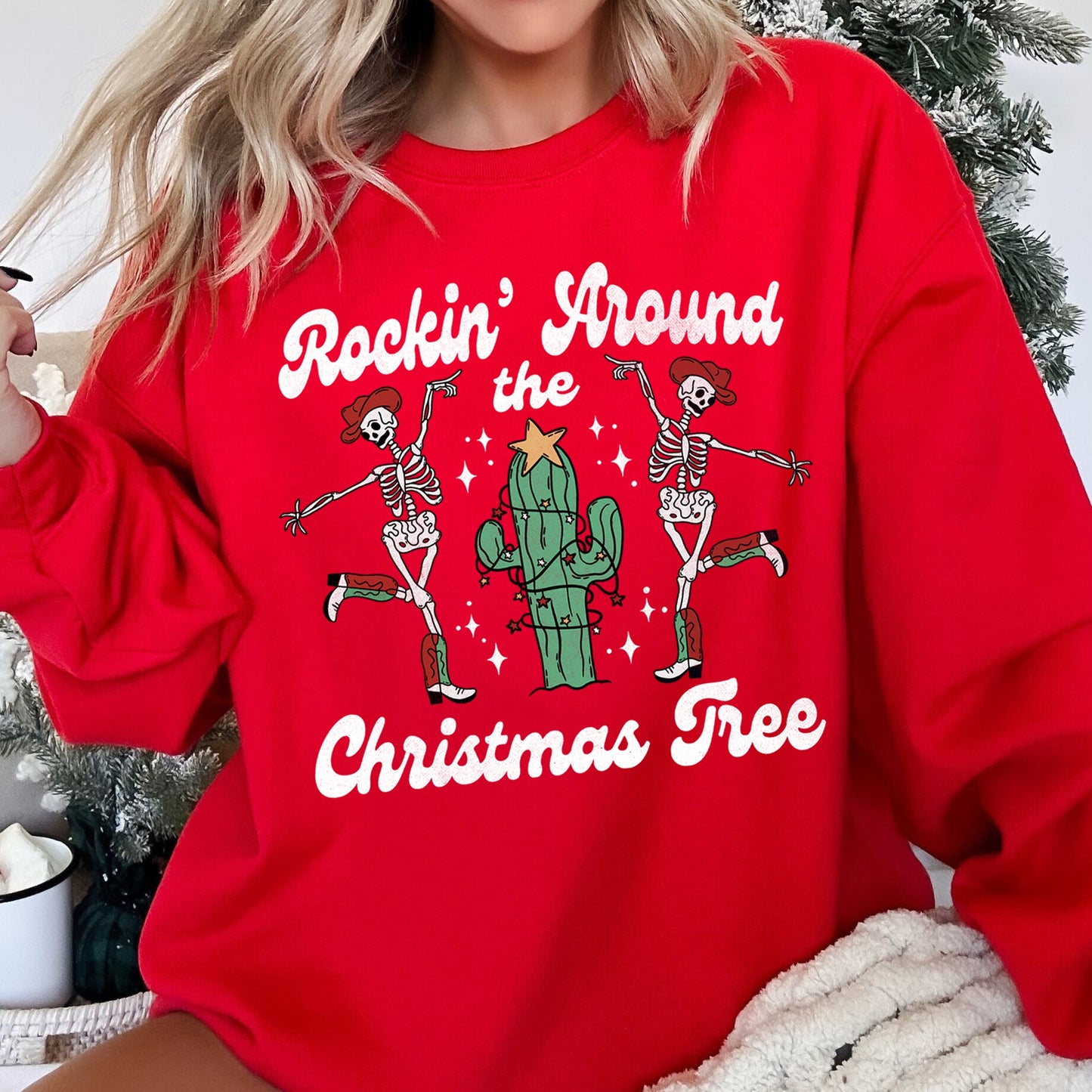 Rocking Around The Christmas Tree, Desert Skeletons Sweatshirt