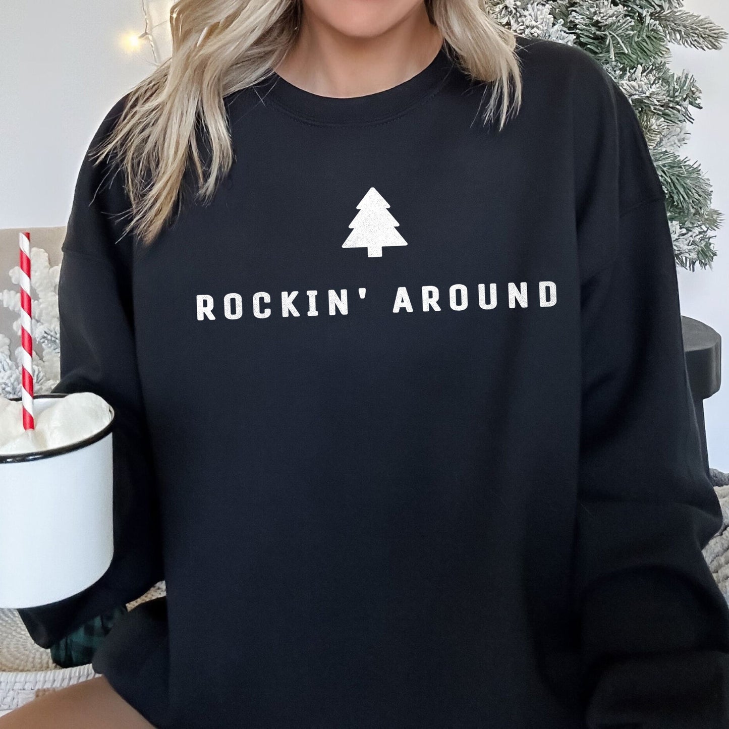 Rocking Around The Christmas Tree Minimalist Sweatshirt
