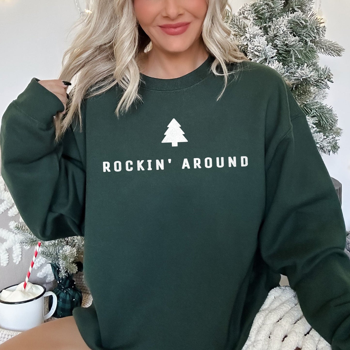 Rocking Around The Christmas Tree Minimalist Sweatshirt