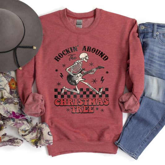 Rocking Around The Christmas Tree, Skeleton Rock Sweatshirt