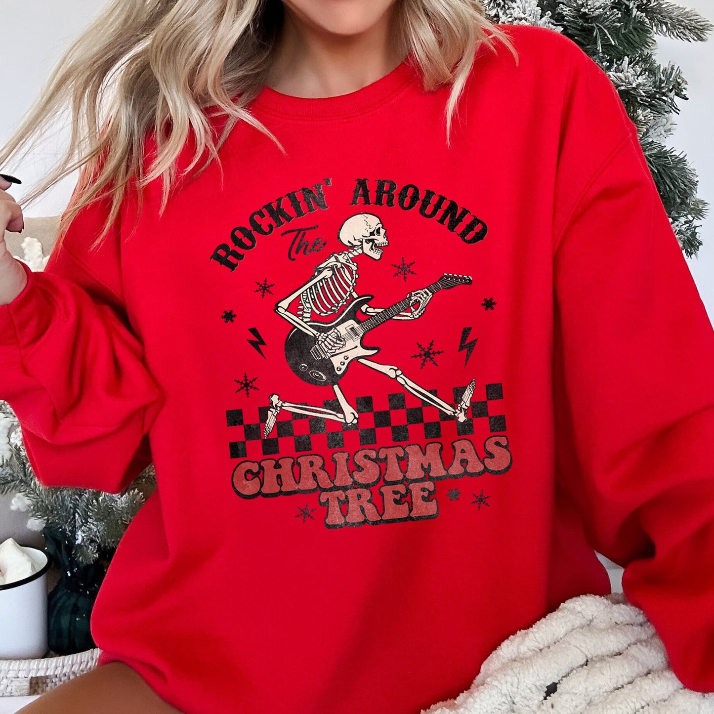 Rocking Around The Christmas Tree, Skeleton Rock Sweatshirt