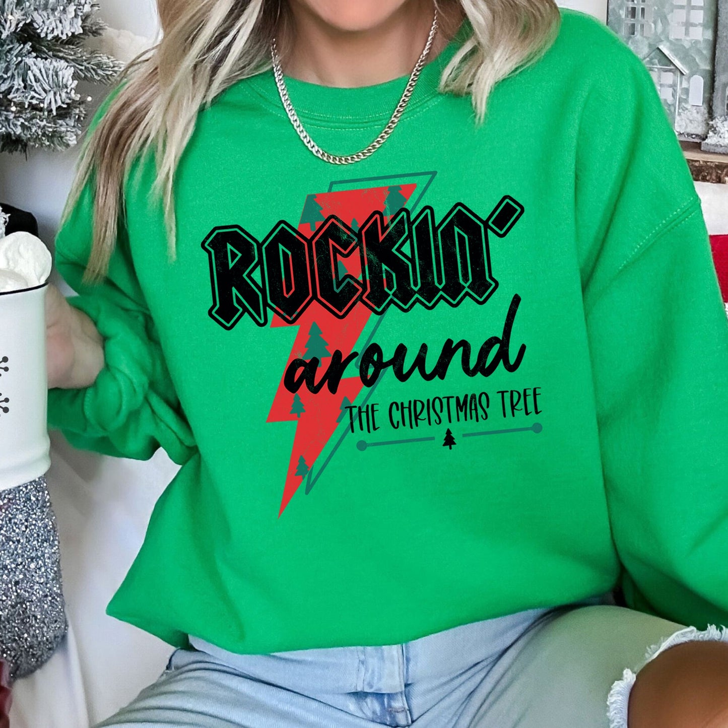 Rocking Around The Christmas Tree, Lightning Bolt Sweatshirt