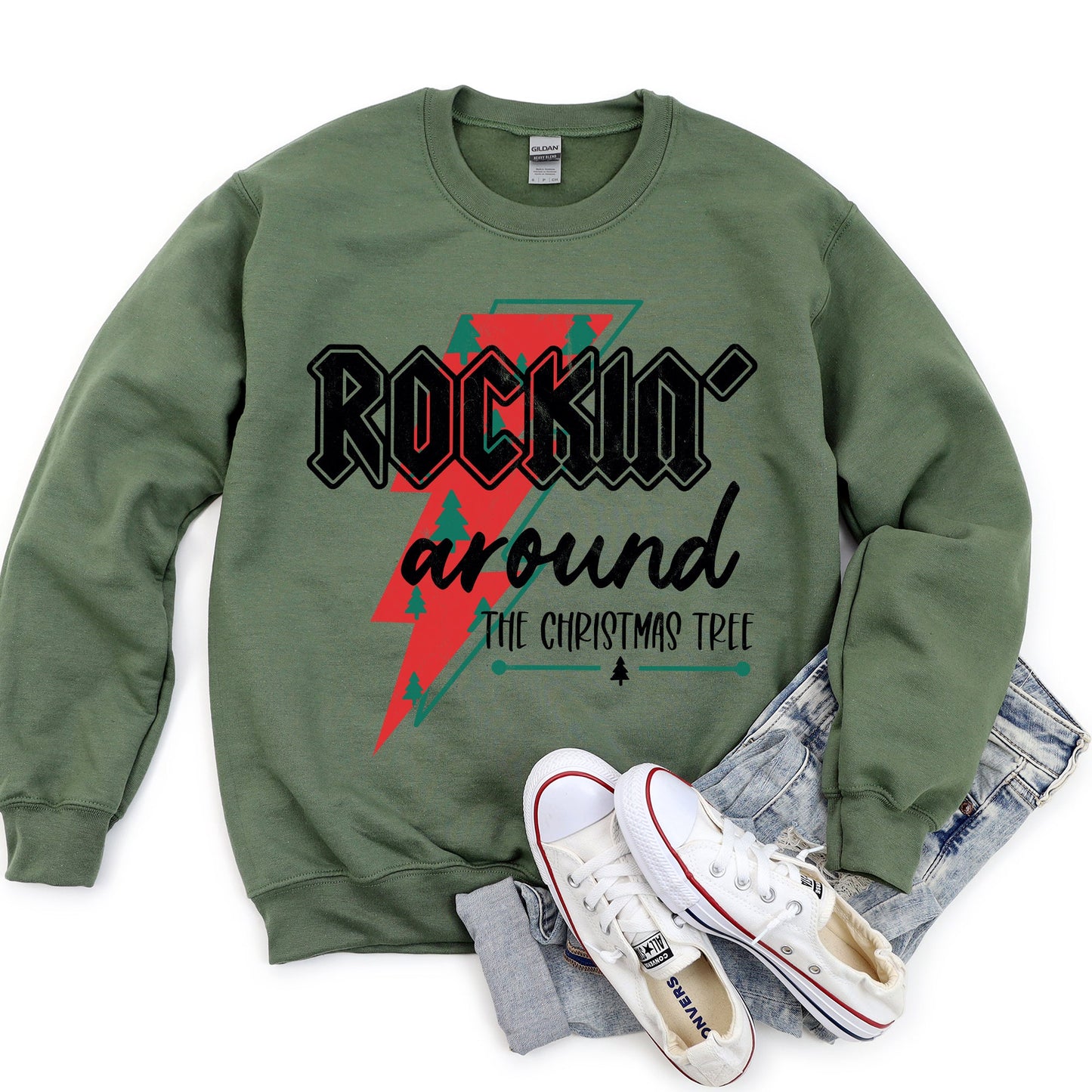 Rocking Around The Christmas Tree, Lightning Bolt Sweatshirt