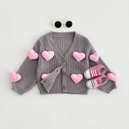 3D Sweetheart Cardigan Sweater