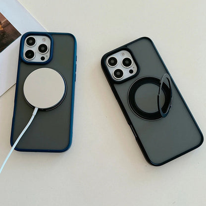 Luxury Magnetic Stand Matte For Magsafe Phone Case