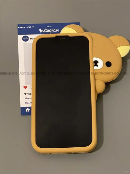 Kawaii Probe Rilakkuma Bear Phone Case
