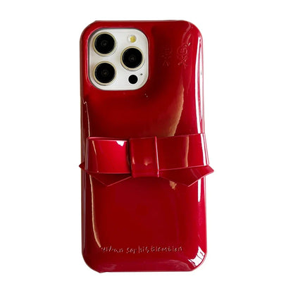 Candy Color Cute Bowknot Phone Case For iPhone