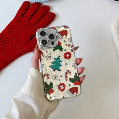 Cute Christmas Tree Cane Feather Veil Phone Case