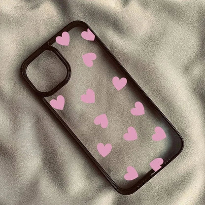 Cute Wine Red Love Heart Phone Case