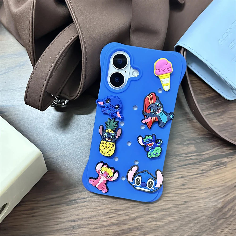 Crocs Charms Cute DIY Holes Silicone Soft Phone Case