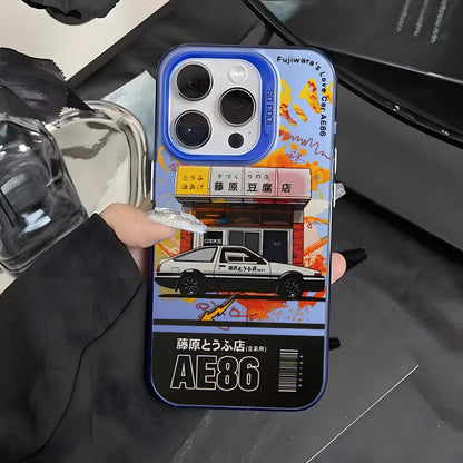 Initial Silver Matte Hard Cover Phone Case