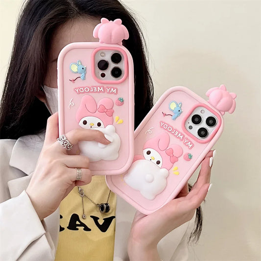 Melody 3D Cartoon Decompress Silicon Soft Phone Case