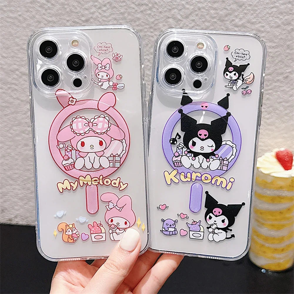 Cute Kuromi My Melody For Magesafe Wireless Charge Phone Case
