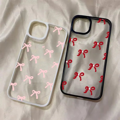 Fashionable Red Pink Bow Phone Case