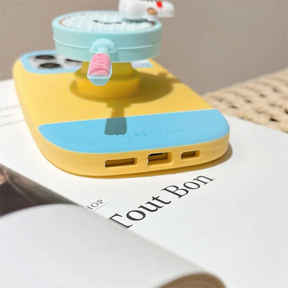 Kawaii 3D Cartoon Badminton Racket Phone Case