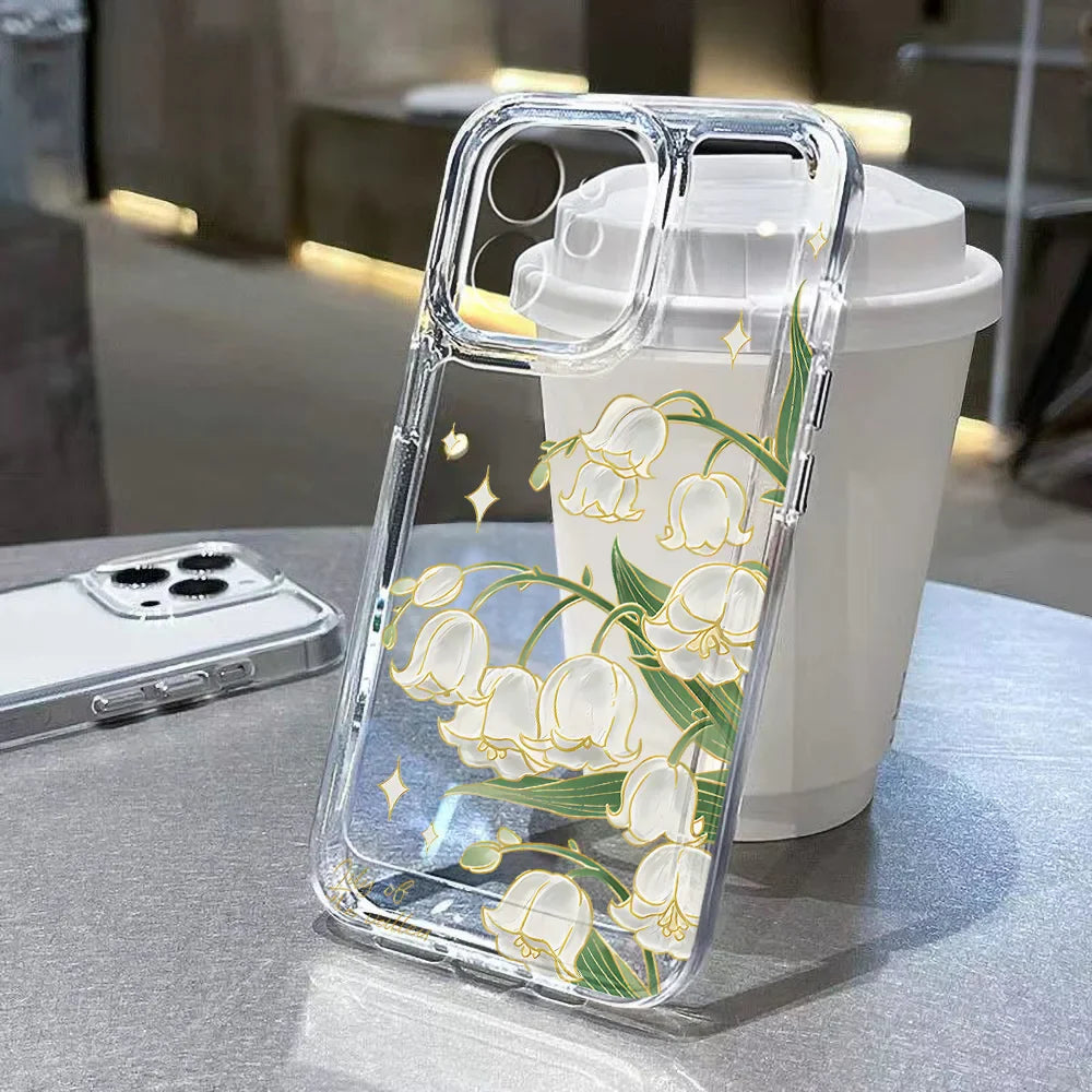 Flower Shockproof Transparent Phone Case