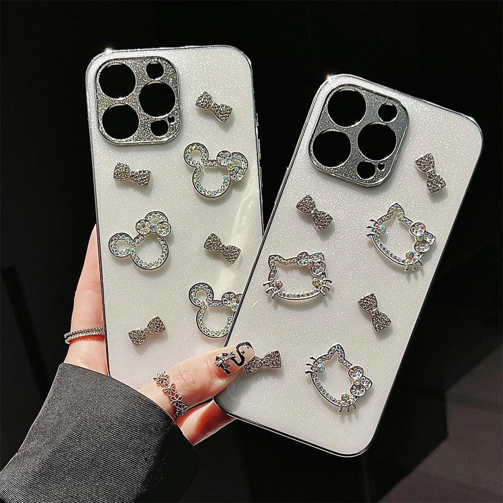 Luxury Diamond Plating Cute Hello Kitty Phone Case
