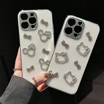 Luxury Diamond Plating Cute Hello Kitty Phone Case