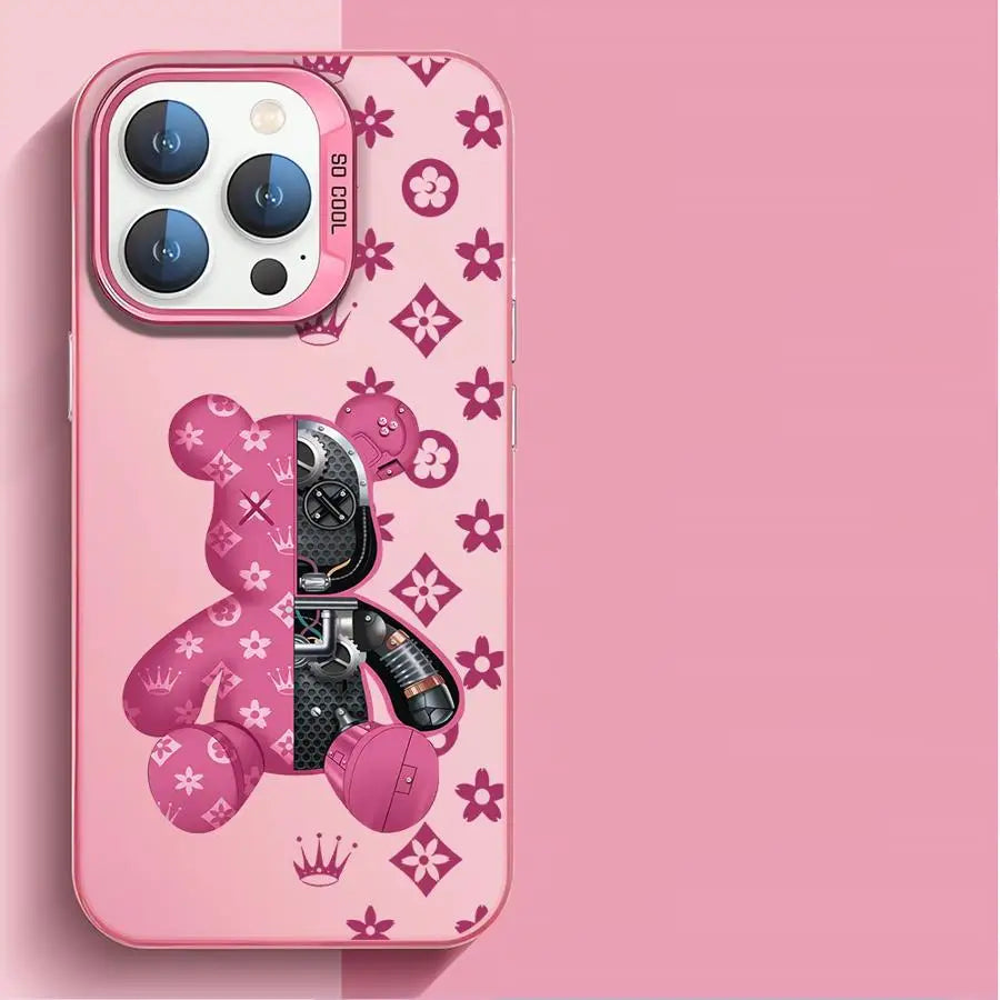 Fashion Cute R-Robert Bear Phone Case For iPhone