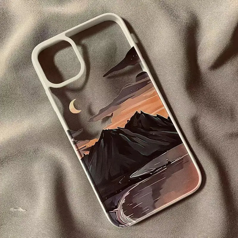 Sunset Scenery Hard Clear Phone Case