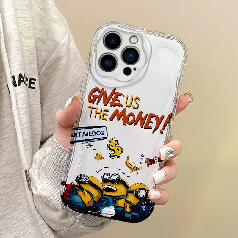 Cute Minions Cartoon Wave Phone Case