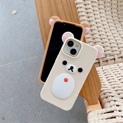Cartoon Rilakkuma Bear Soft Silicone Phone Case