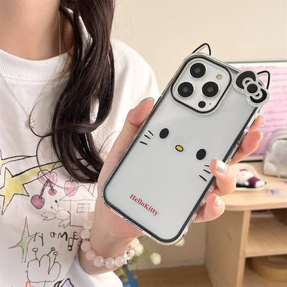 Cute Cat Ears Simple Lovely Hello Kitty Phone Case