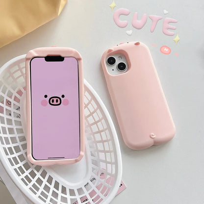 Funny Pink Pig Soft Silicone Phone Case