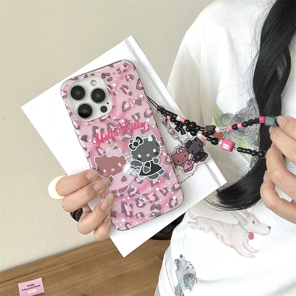 Art Pink Hello Kitty Angels and Demons Phone Case